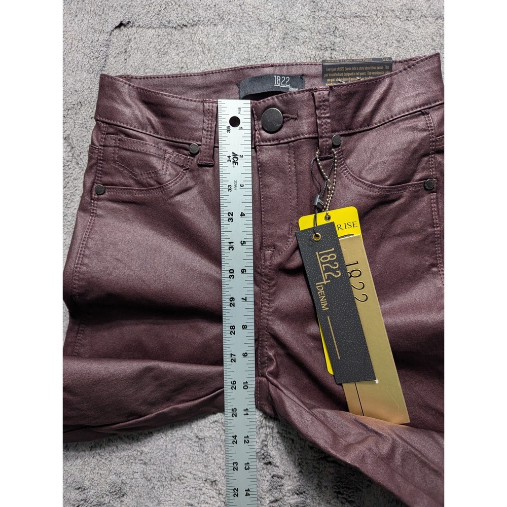 1822 Denim High Rise Ankle Skinny Pants Women's Size 25 Purple - Picture 7 of 13